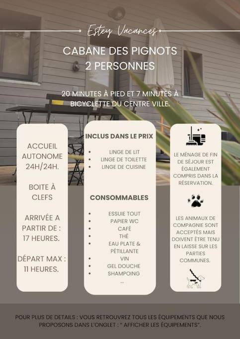 Les Cabanes De L'Airial Pignots 安德诺莱斯贝恩 外观 照片